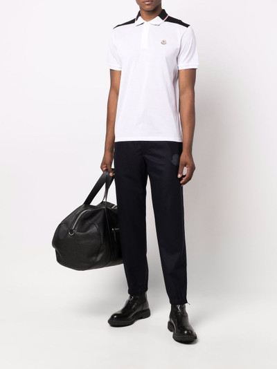 Moncler two-tone cotton polo shirt outlook