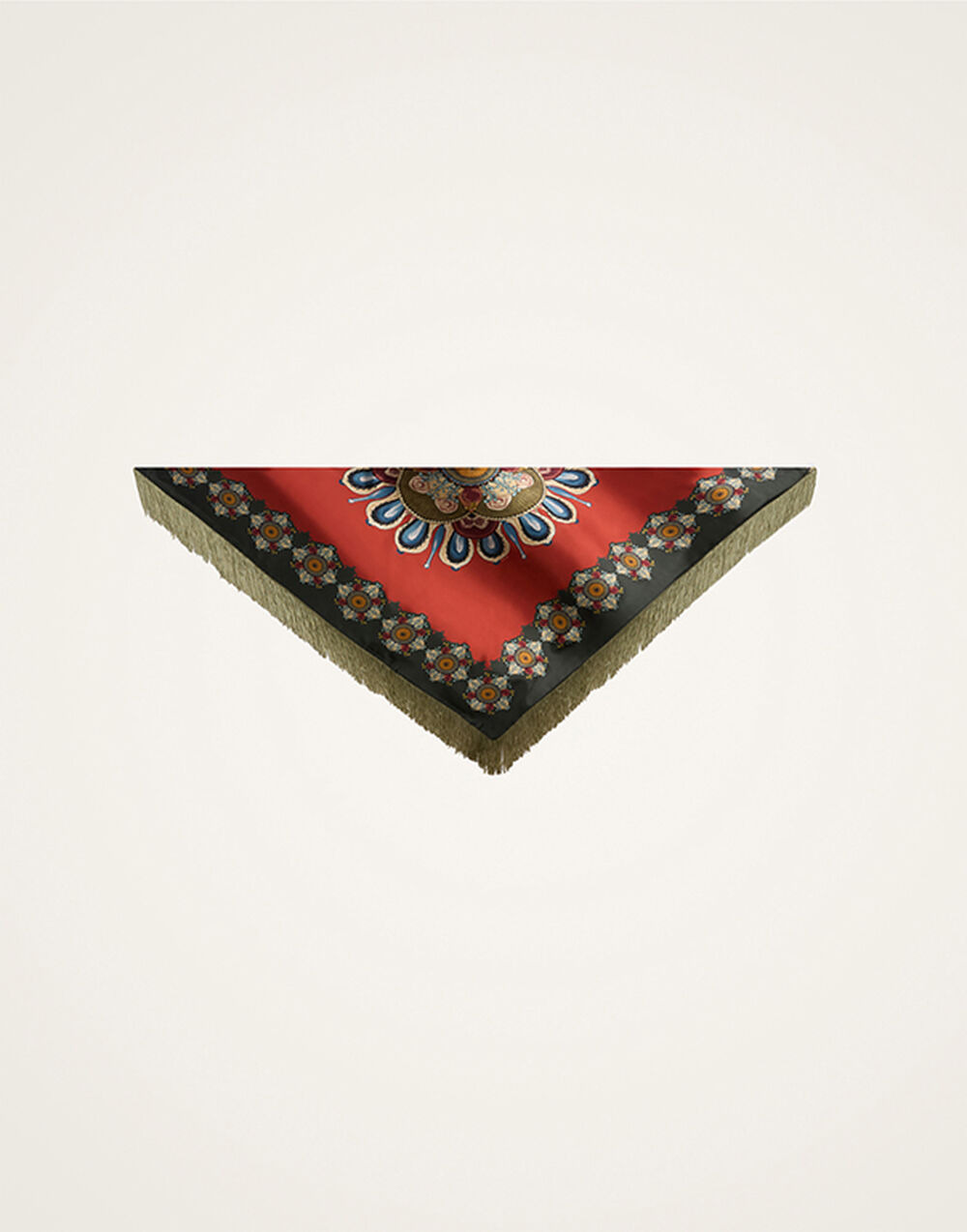 Fringe Triangle Scarf - 1