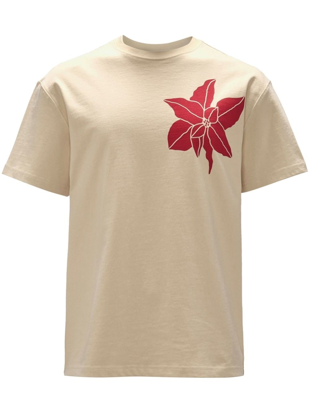 floral-print organic cotton T-shirt - 1