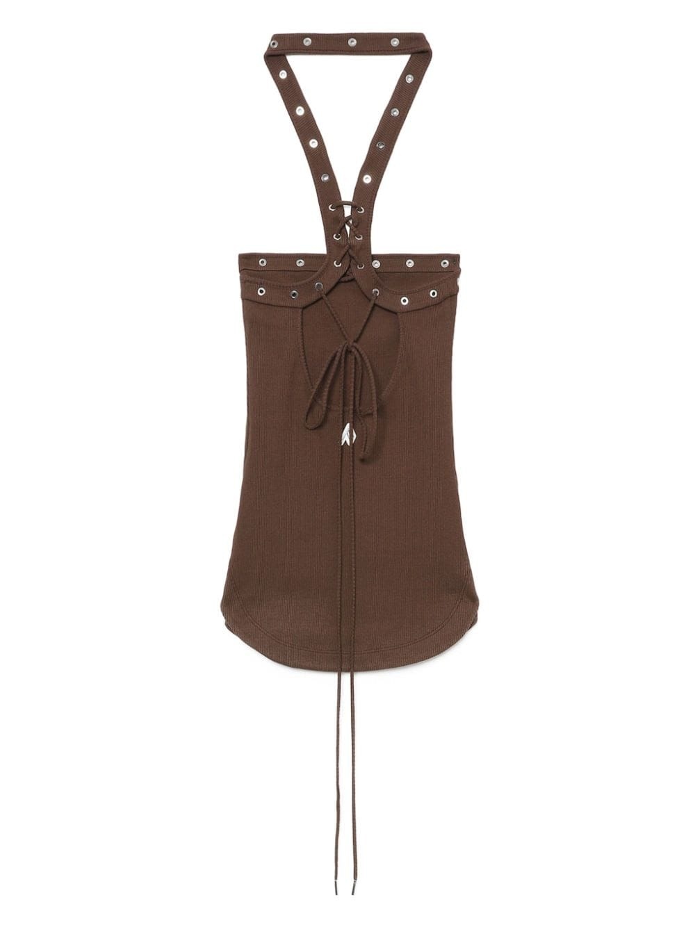 eyelet-detail cotton tank top - 6