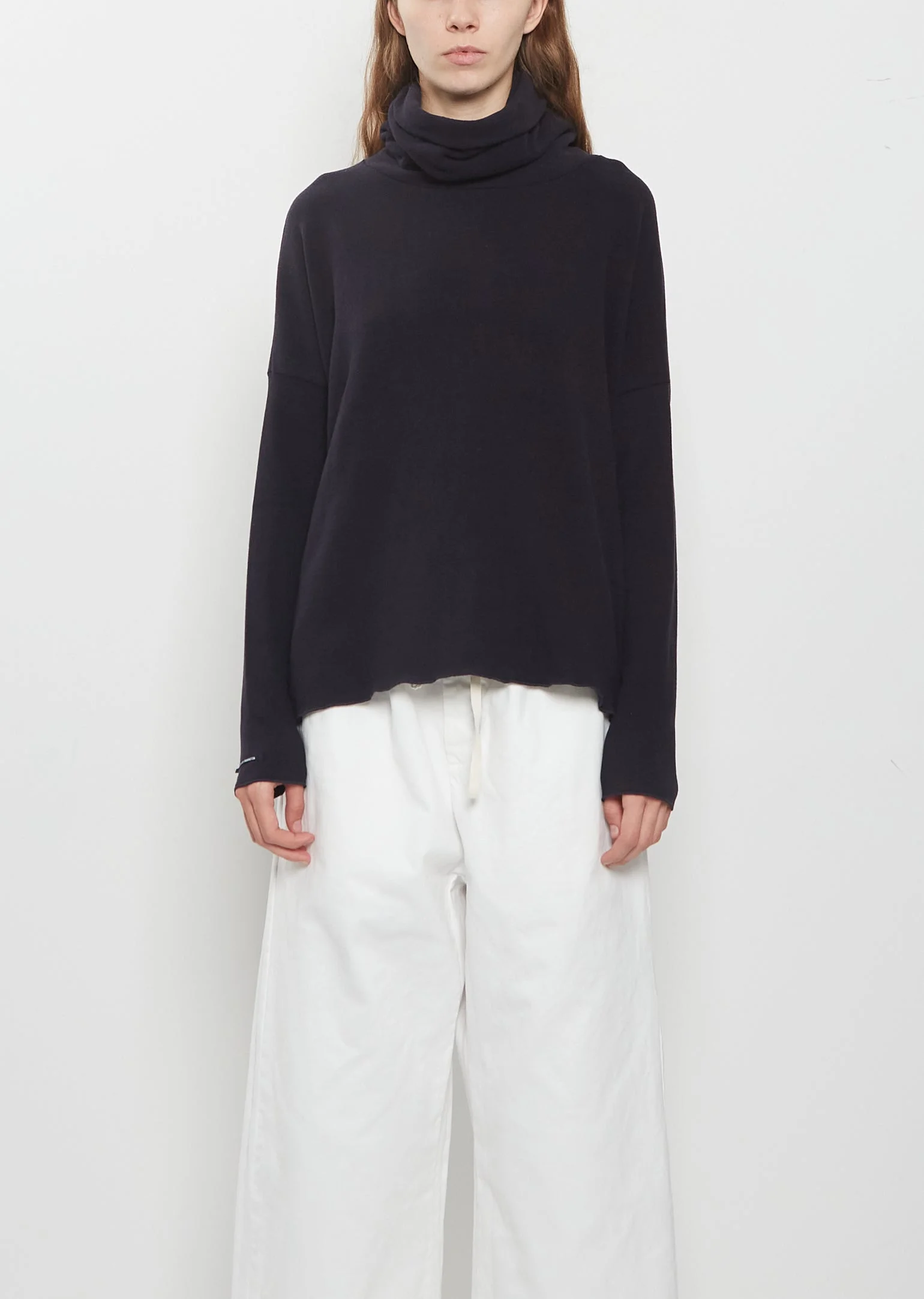 Heavy Jersey Turtleneck — Navy - 1