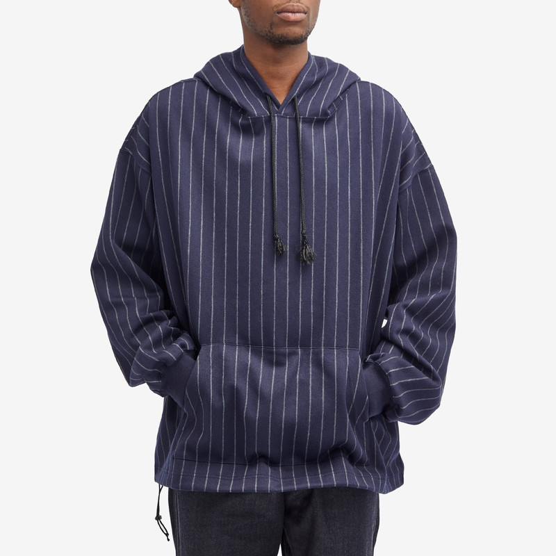 Junya Watanabe MAN Junya Watanabe MAN Wool Pinstripe Hoodie outlook