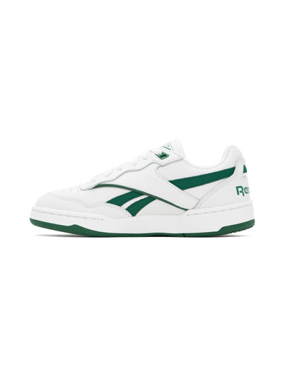 Reebok White & Green BB 4000 II Sneakers outlook