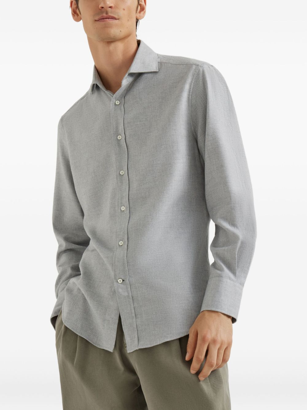 chevron long-sleeves shirt - 3