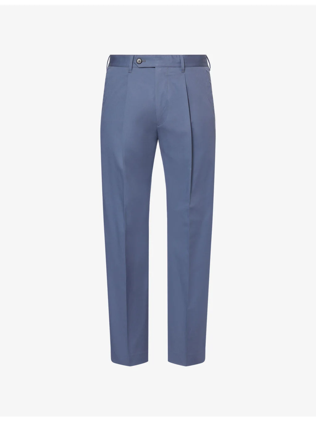 Regular-Fit Tapered-Leg Stretch-Cotton Trousers - 1