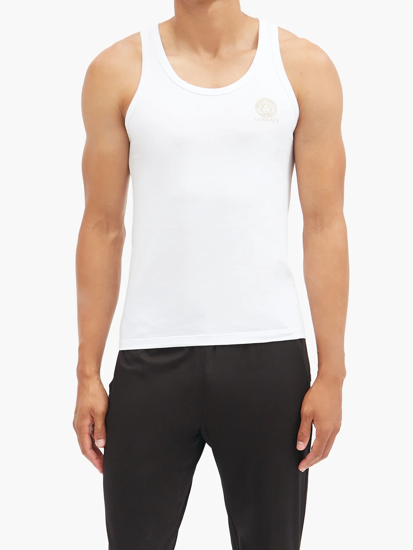 Medusa logo cotton-blend vest - 2