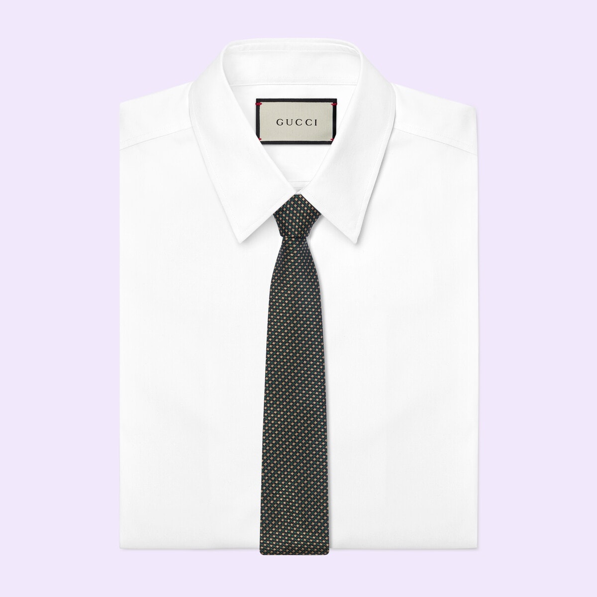 Silk tie with Interlocking G detail - 2