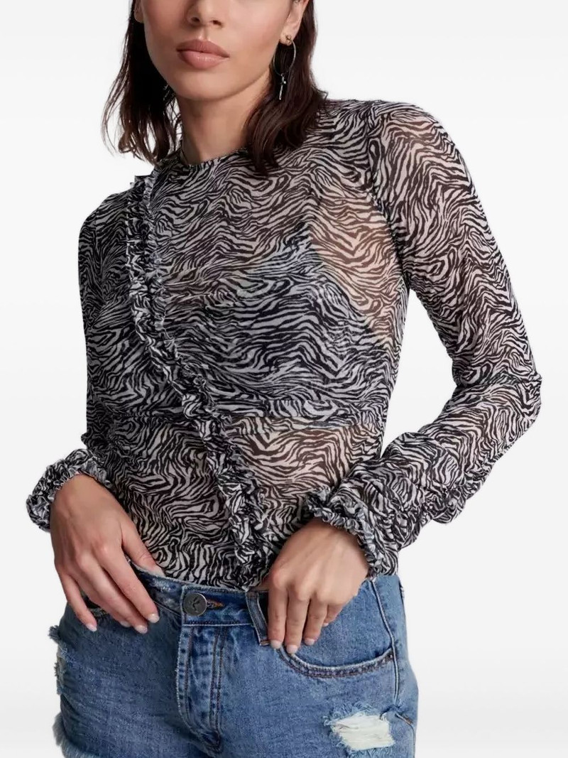 ONE TEASPOON zebra-pattern blouse outlook
