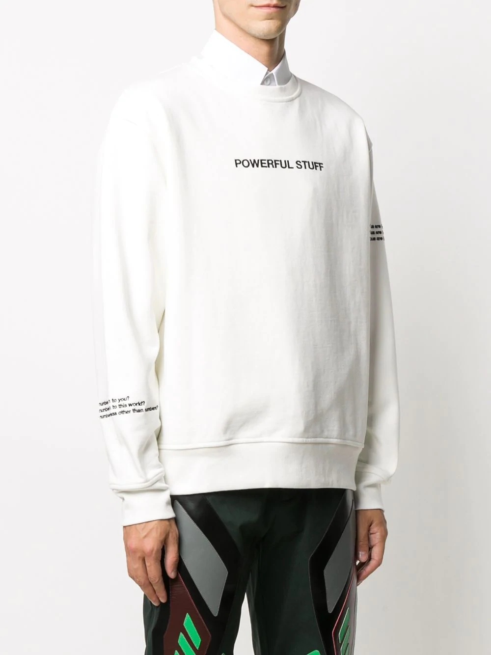 embroidered crew neck sweatshirt  - 3