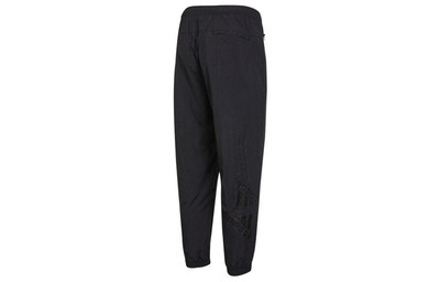 adidas adidas Solid Color Small Label Woven Casual Sports Pants/Trousers/Joggers Autumn Black HE7419 outlook