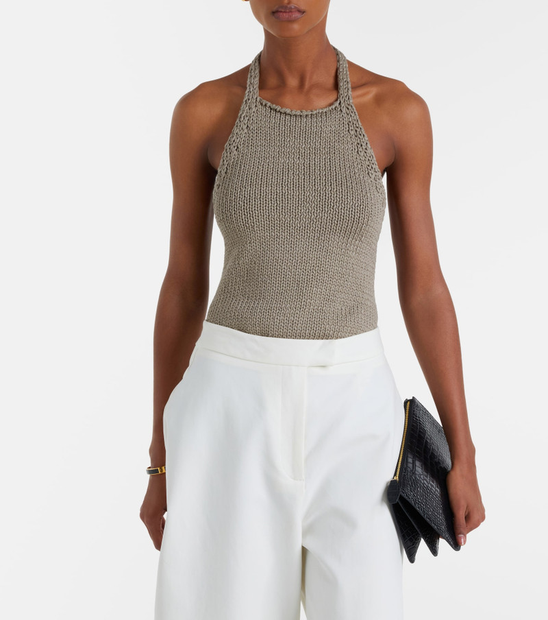 RÓHE Knitted halterneck cotton top outlook
