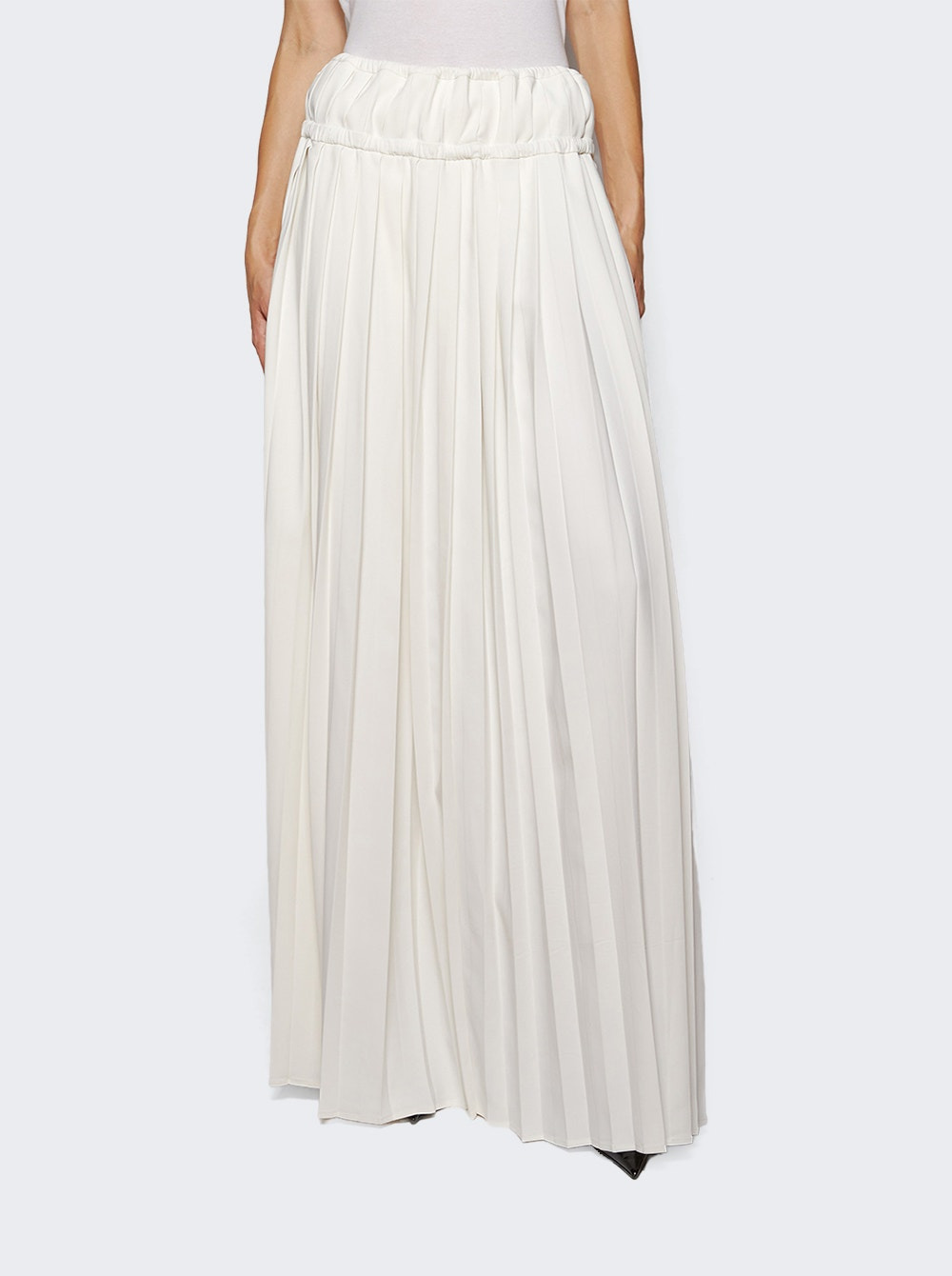 Pleated Crepe Maxi Skirt Mascarpone - 2