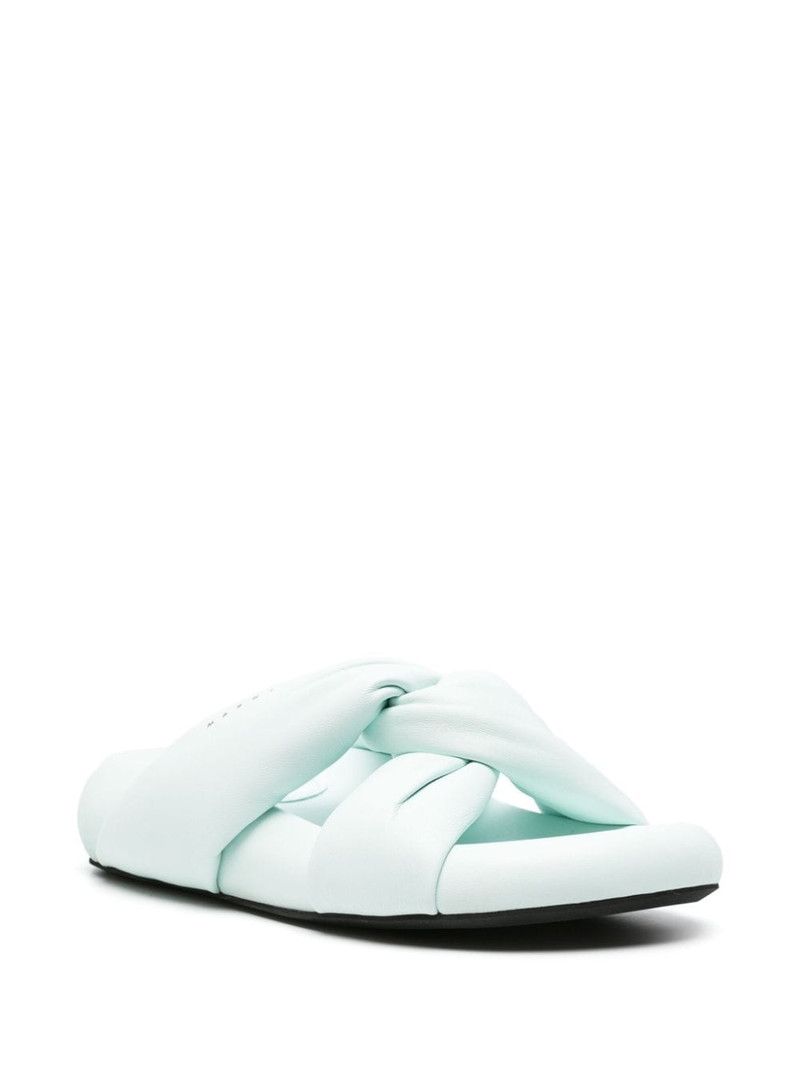 Marni Bubble twist-detail leather slides outlook