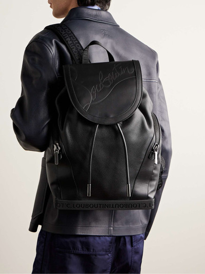 Christian Louboutin Explorafunk Rubber-Trimmed Full-Grain Leather Backpack outlook