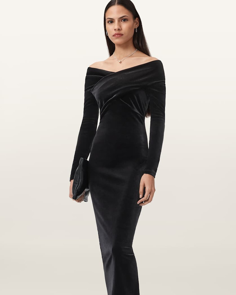 DELTA VELVET MIDI DRESS 5