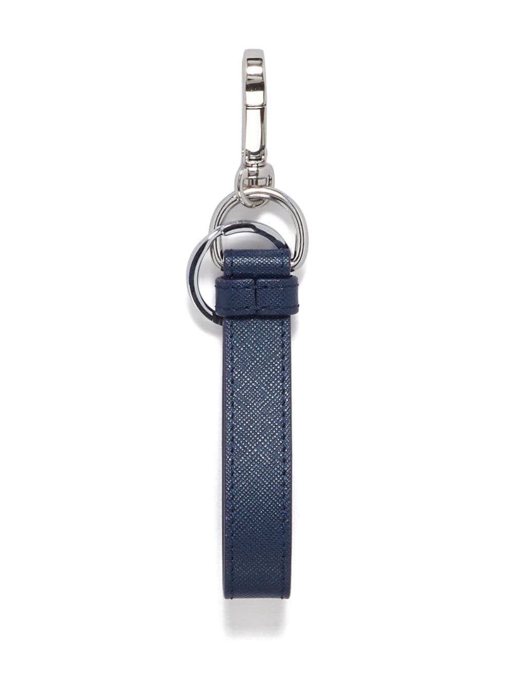 logo-print leather keyring - 2