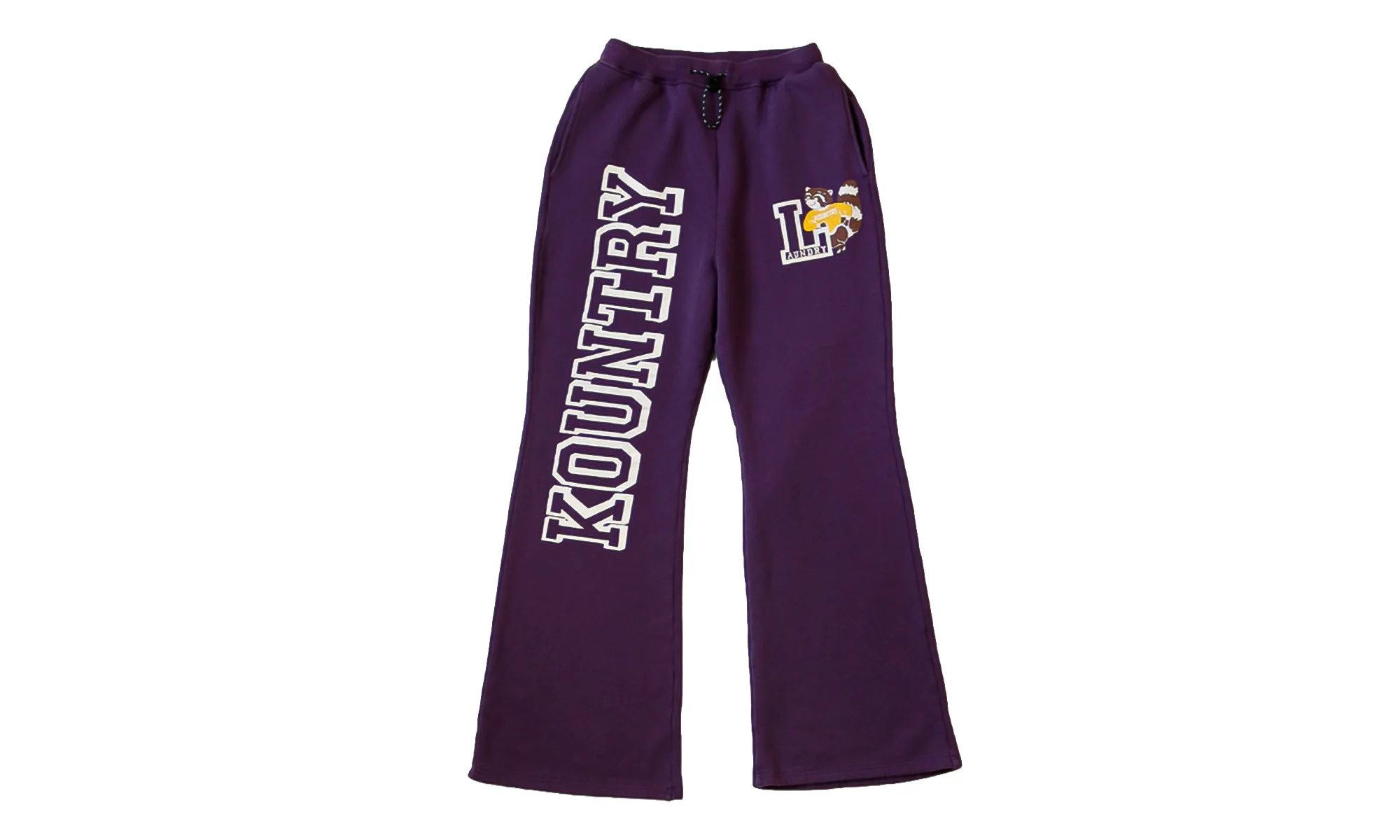 Fleece Flared Sweatpants "Purple" KAP004 - 1