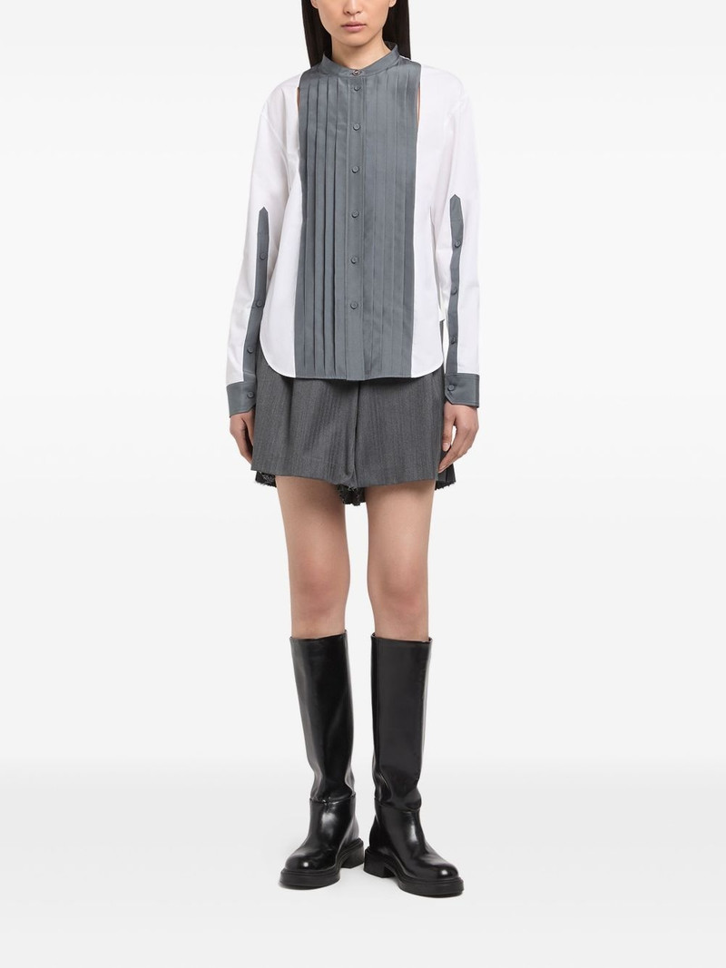 Ports 1961 pleated-panel cotton shirt outlook