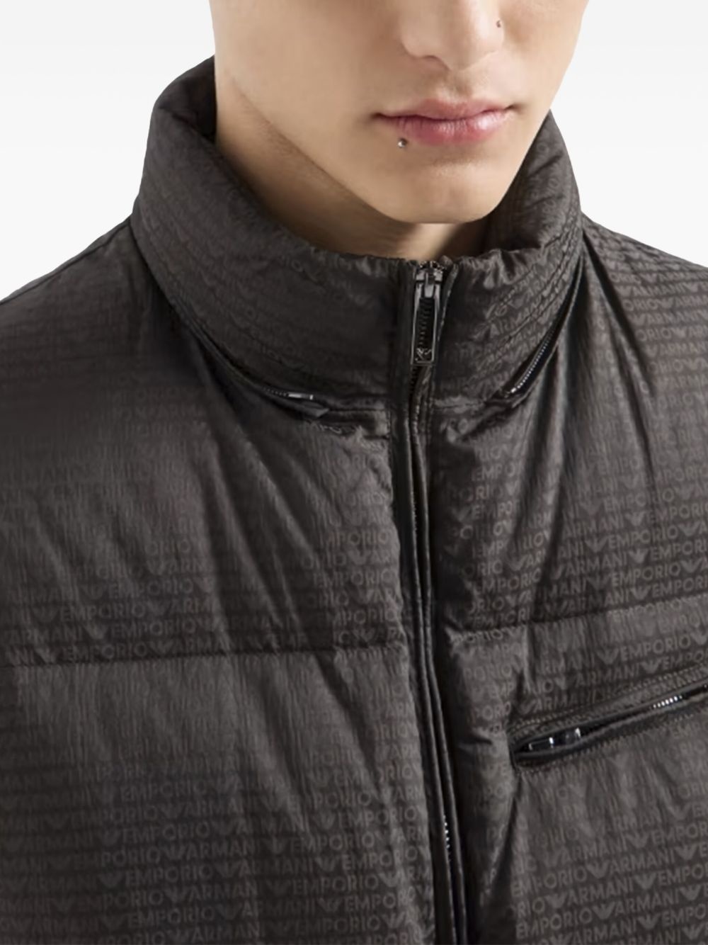 hooded quilted gilet - 3