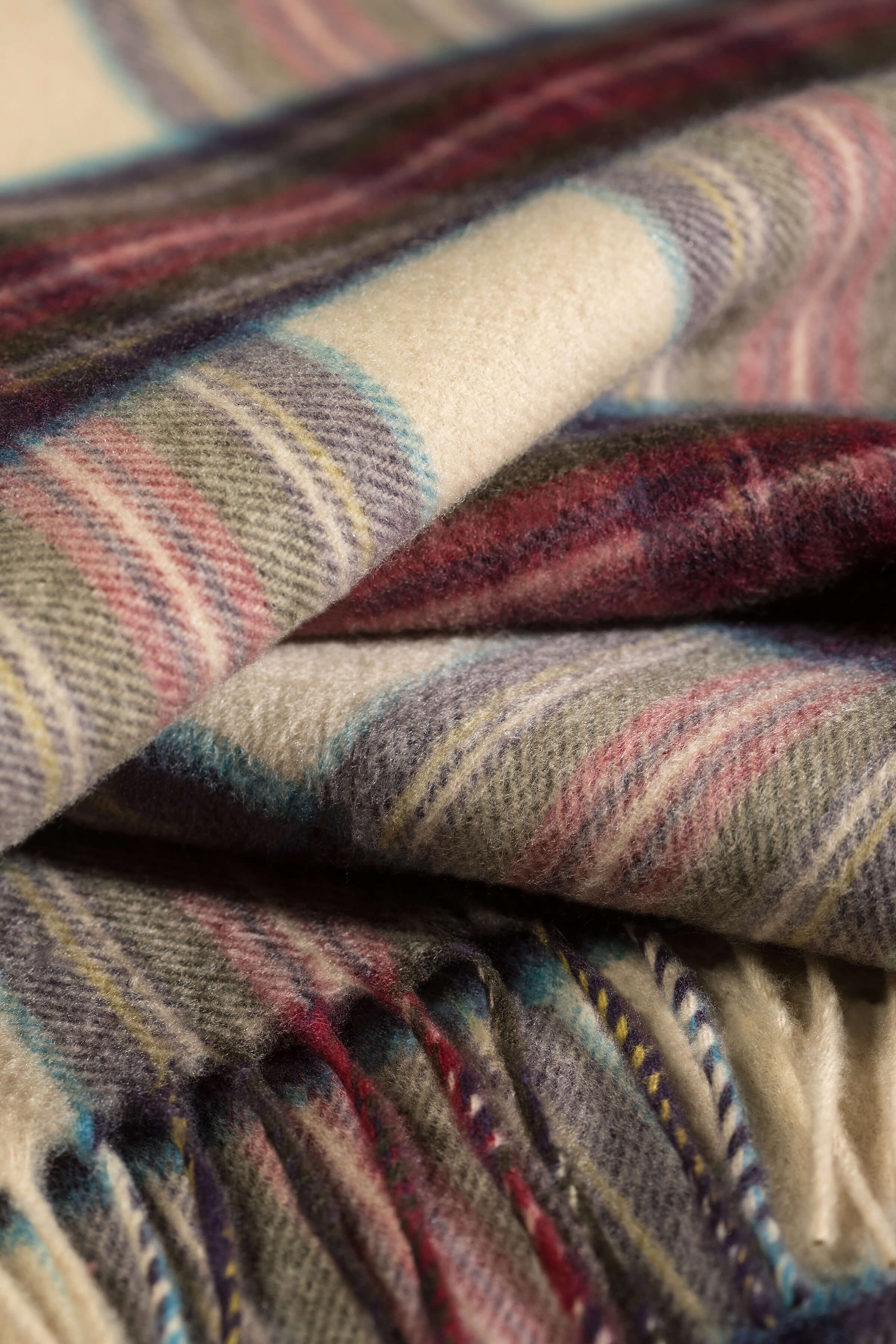 Hessian Dress Stewart Tartan Wide Cashmere Scarf - 2