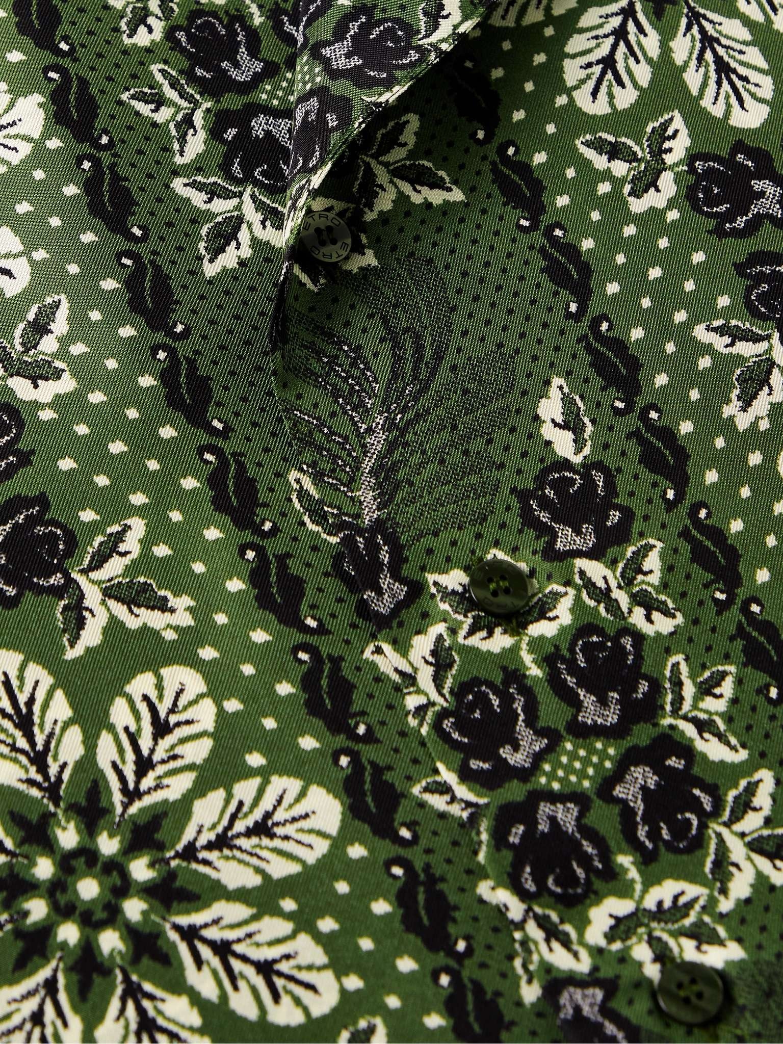 Camp-Collar Printed Silk-Twill Shirt - 4