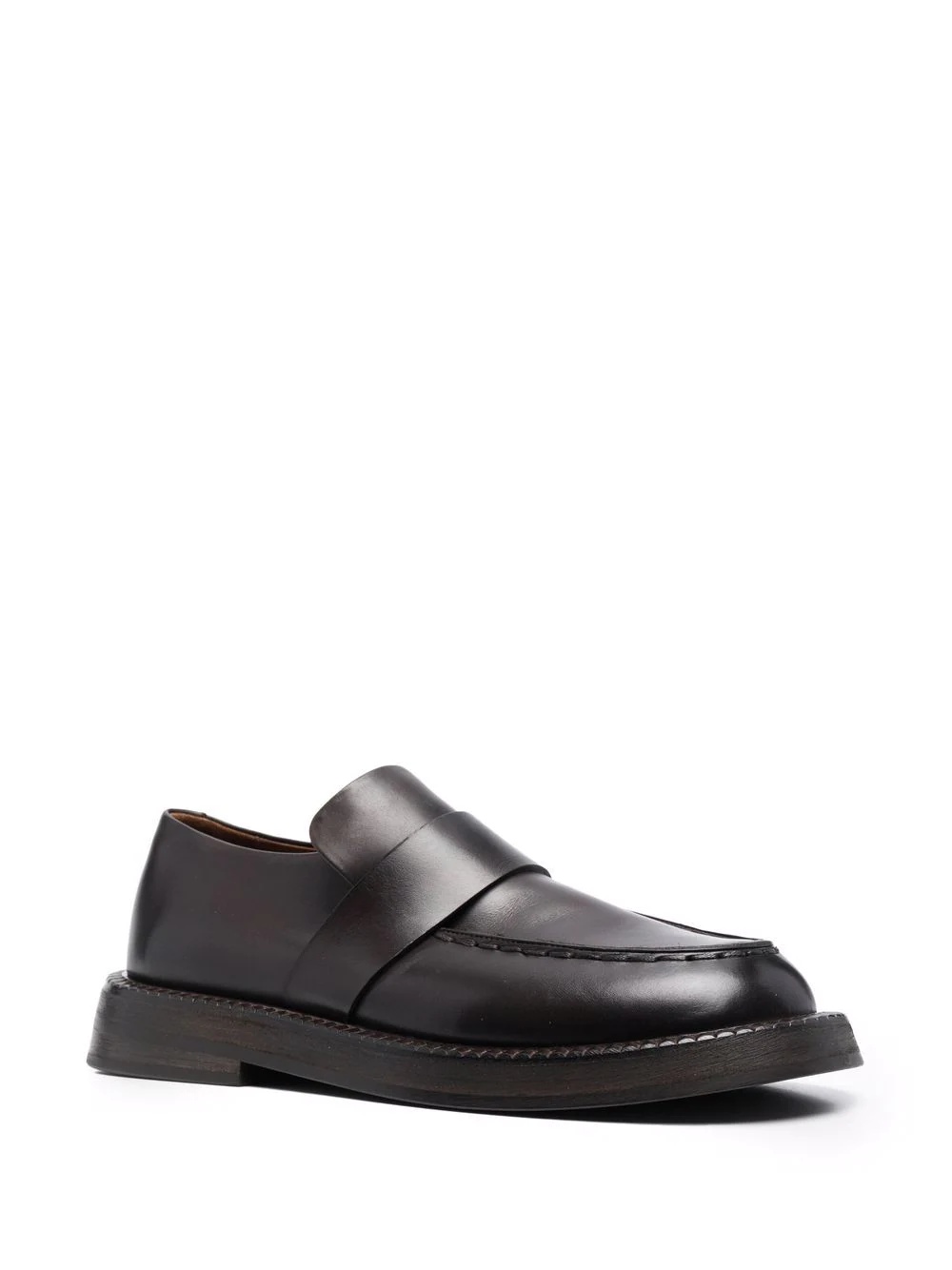 slip-on leather loafers - 2