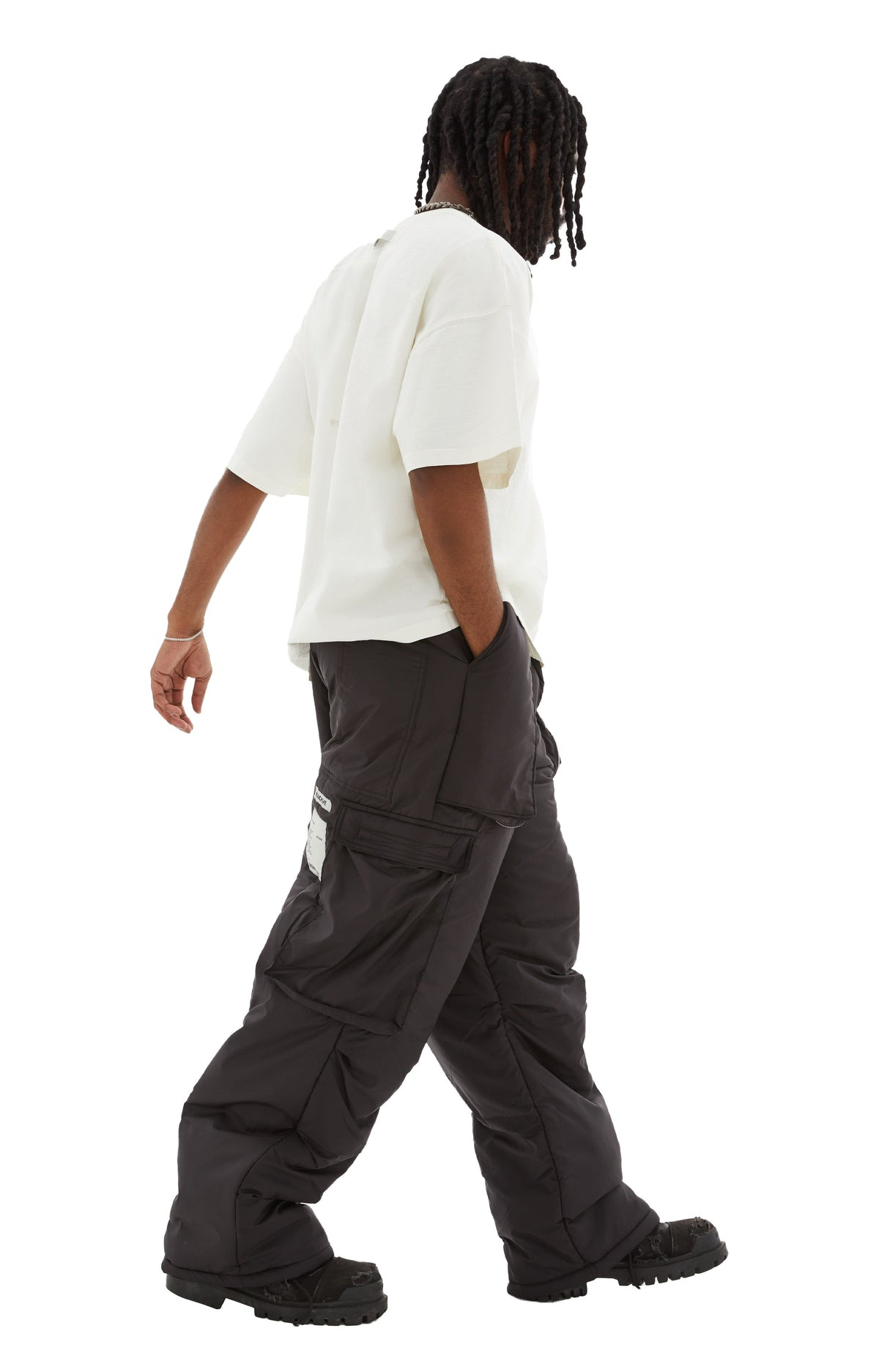 WIDE LEG CARGO (BLACK) - 4
