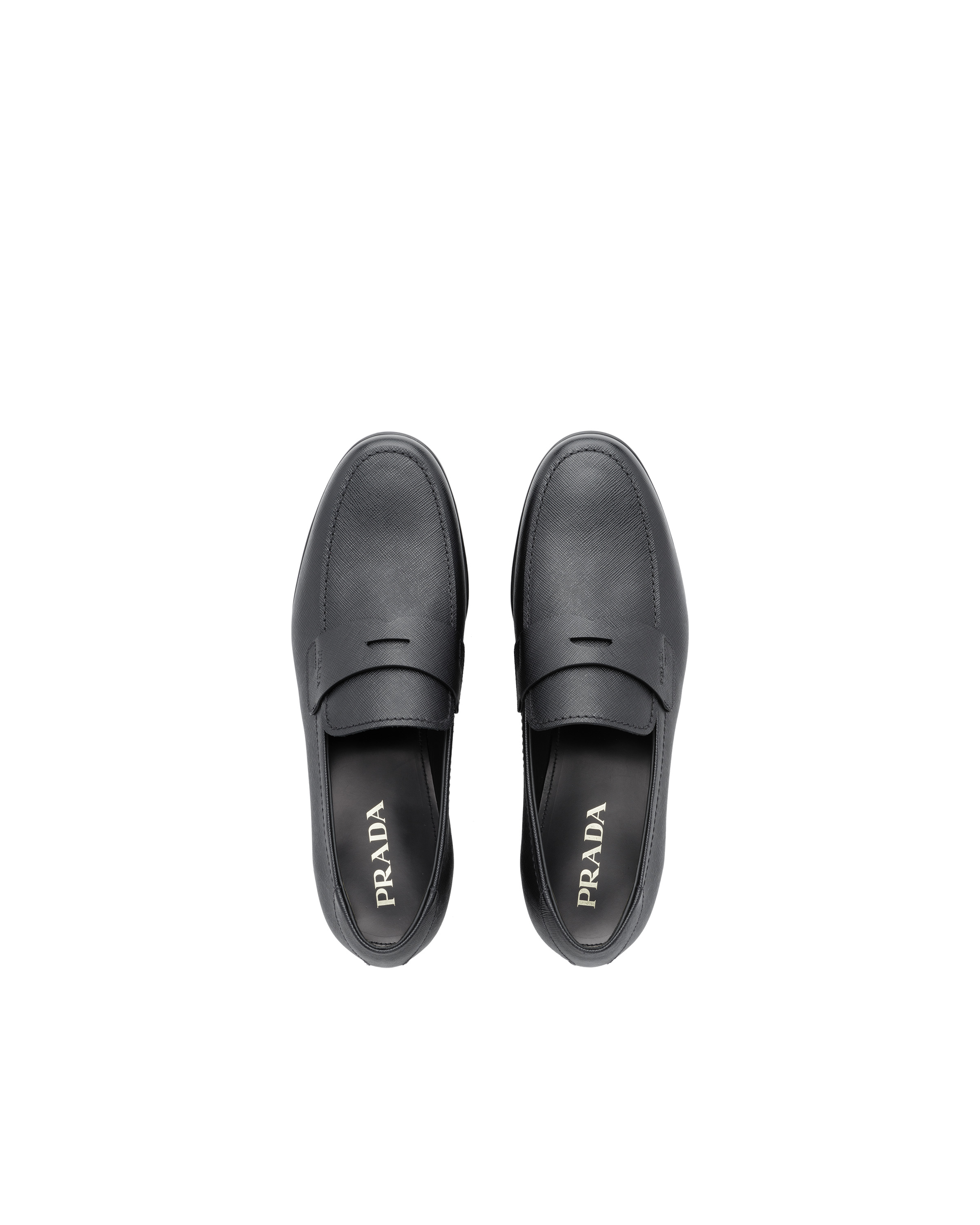 Saffiano leather loafers - 3