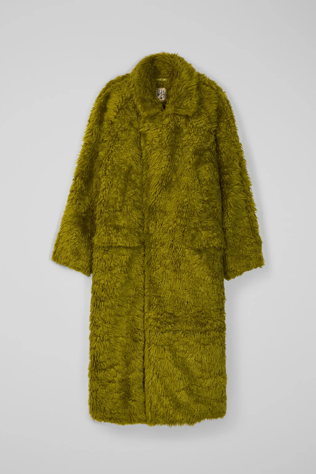 Green textured coat - 1