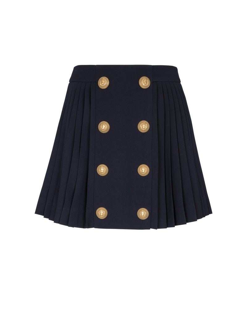 Pleated skirt with two rows of buttons - 1