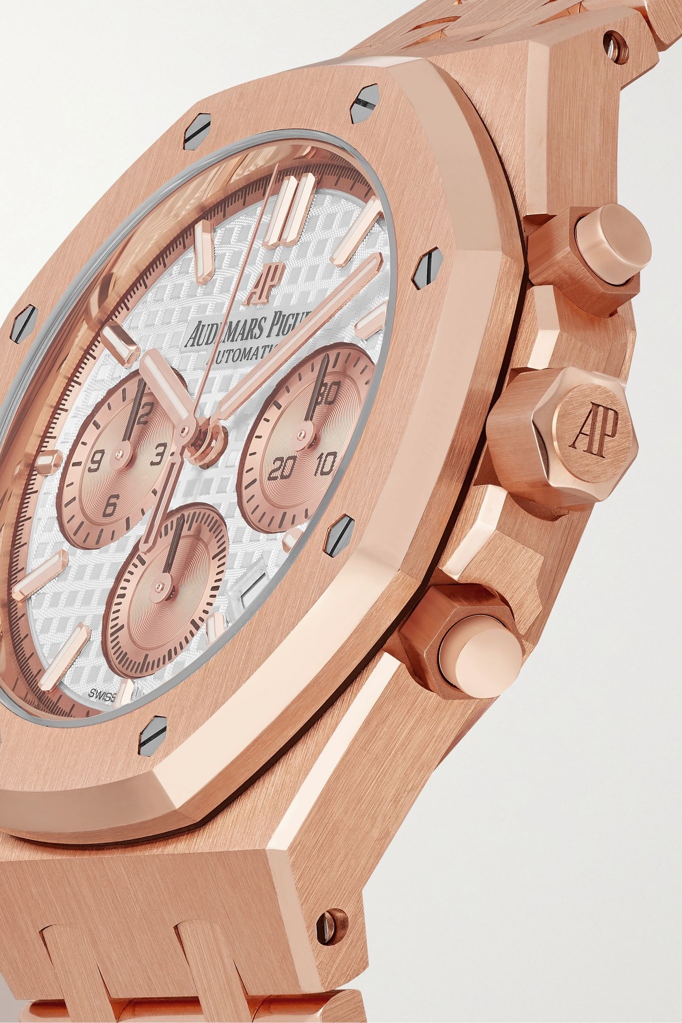 Royal Oak Automatic Chronograph 38mm 18-karat pink gold watch - 5