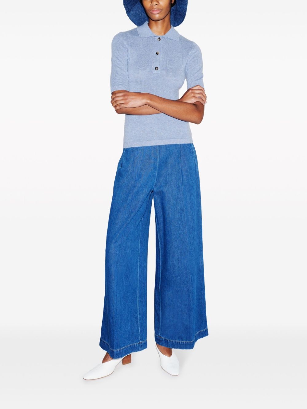 high-rise wide-leg jeans - 3
