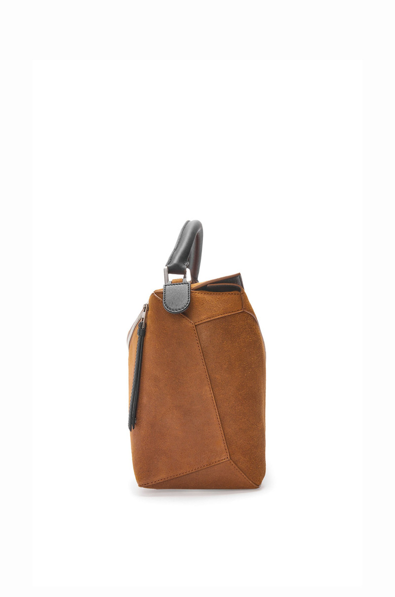 Large Puzzle bag in pressed suede 3