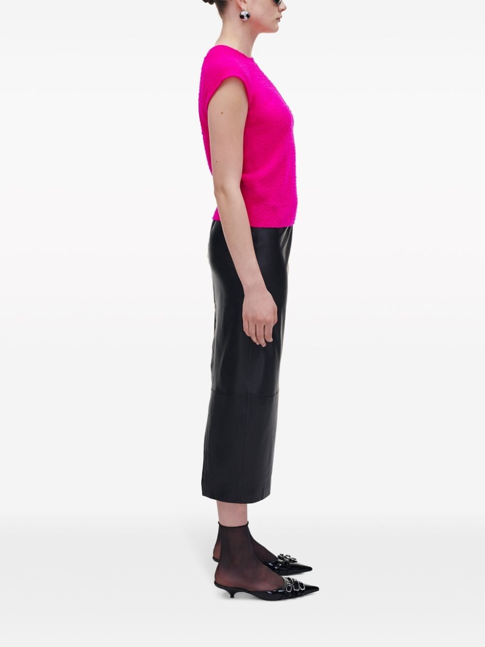 logo-plaque wool vest - 3