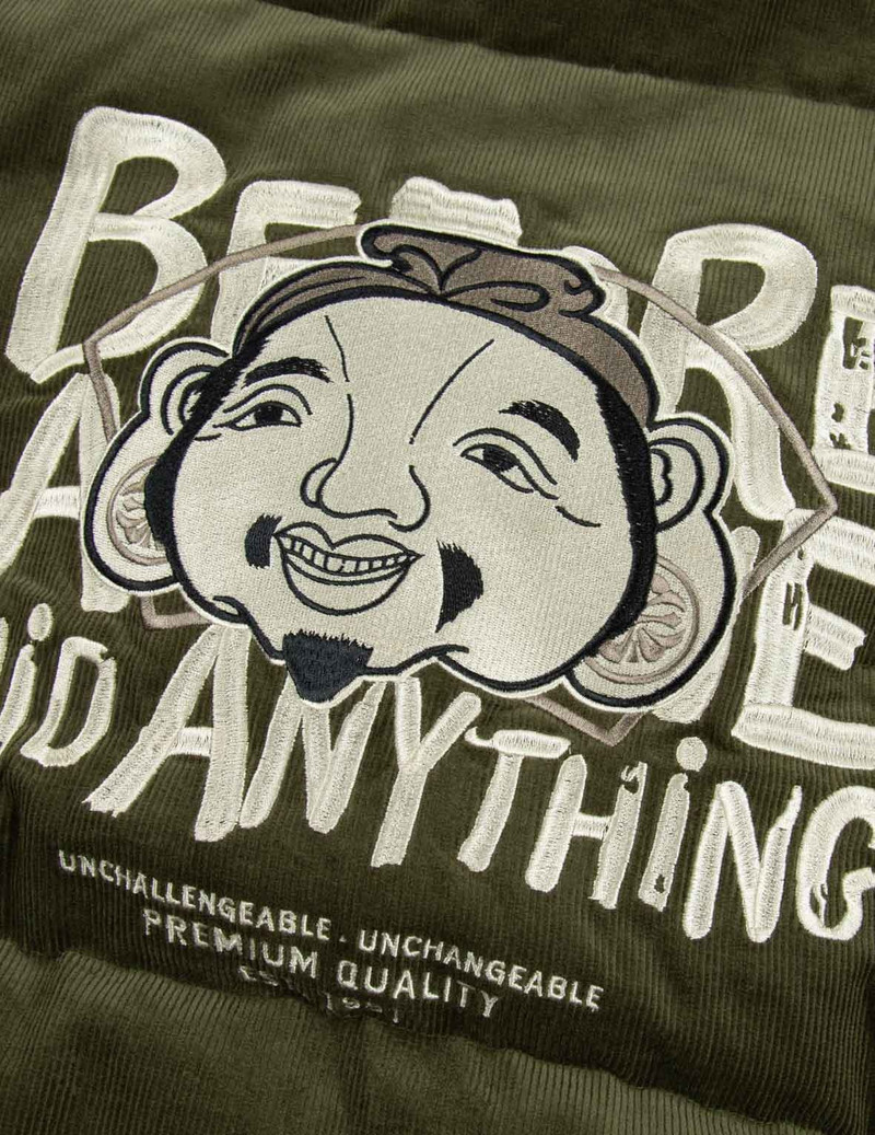 Godhead Embroidery Corduroy Down Jacket 7