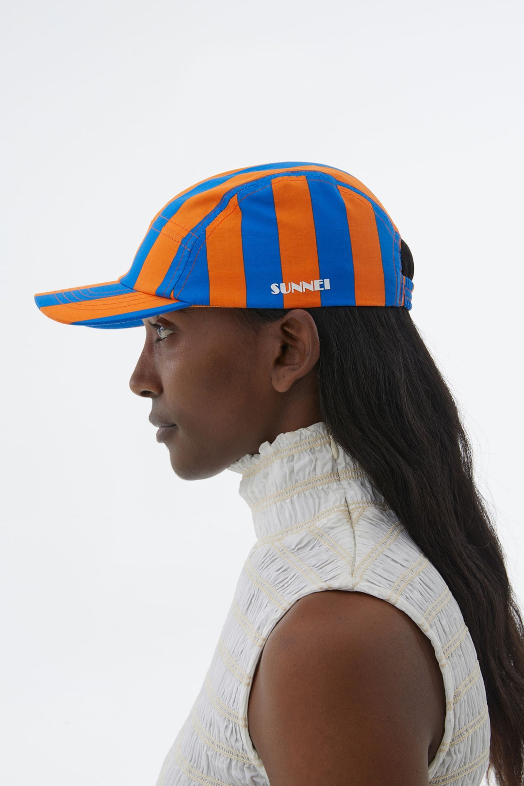 ORANGE & BLUE STRIPED BASEBALL CAP - 2