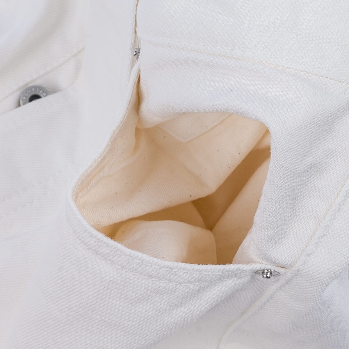 IH-634-WT 13.5oz Denim Straight Cut Jeans - White - 12
