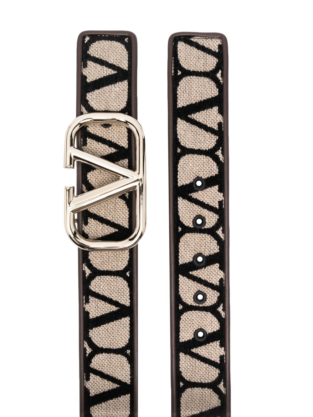 VLogo monogram-jacquard belt - 2