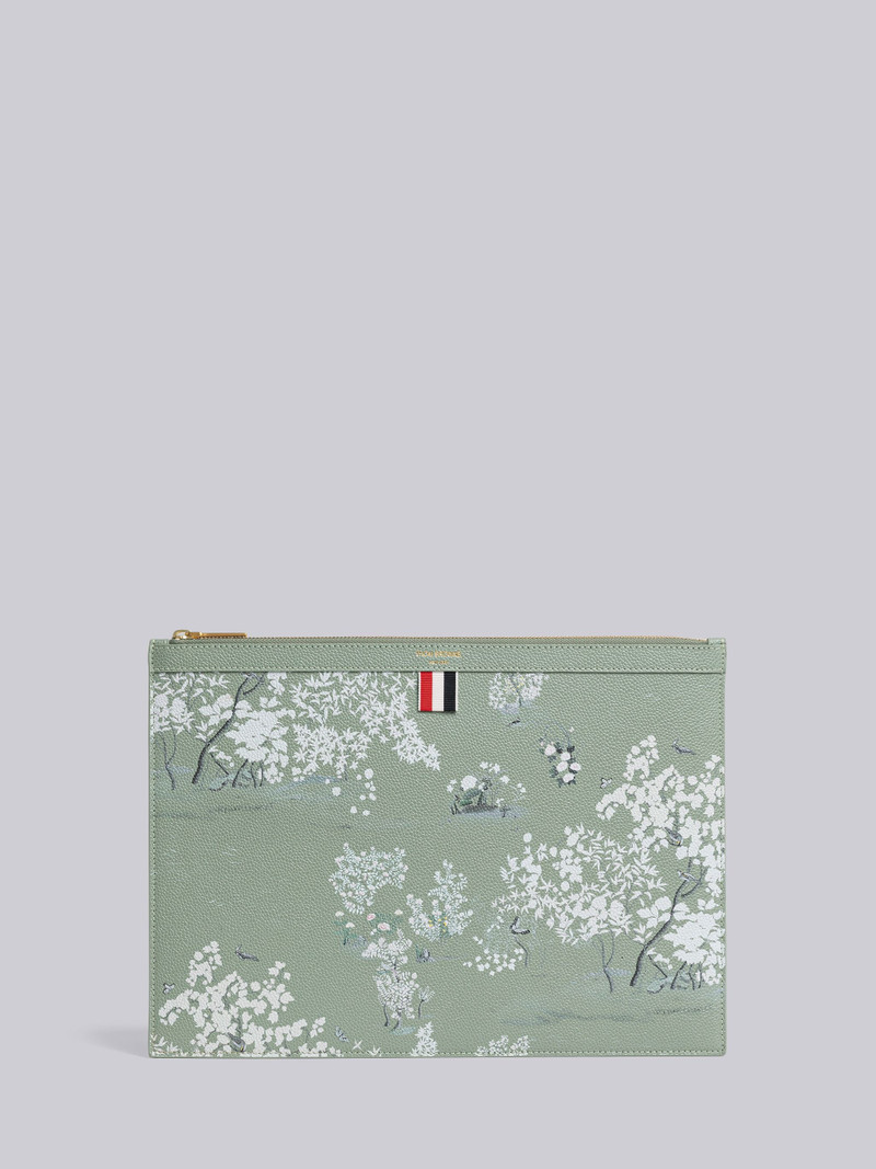 Pebble Grain Leather Toile Medium Document Holder 1