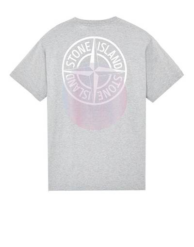 Stone Island 2NS94 30/1 COTTON JERSEY 'TRICROMIA THREE' PRINT_GARMENT DYED DUST MELANGE outlook