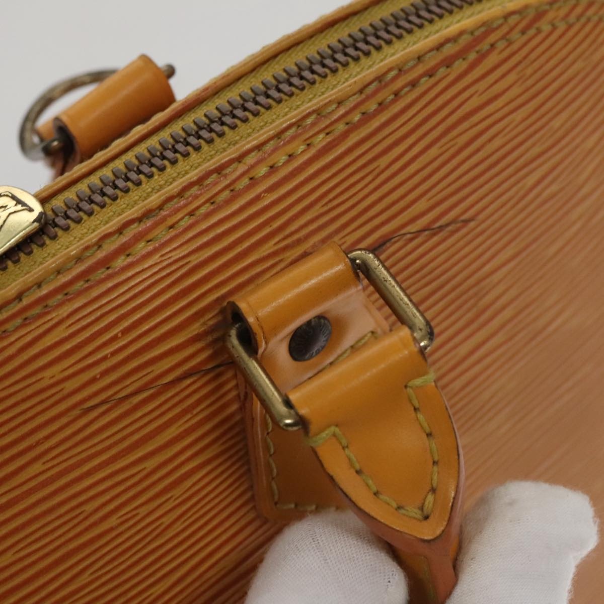 LOUIS VUITTON Epi Alma Hand Bag Yellow M52149 - 10