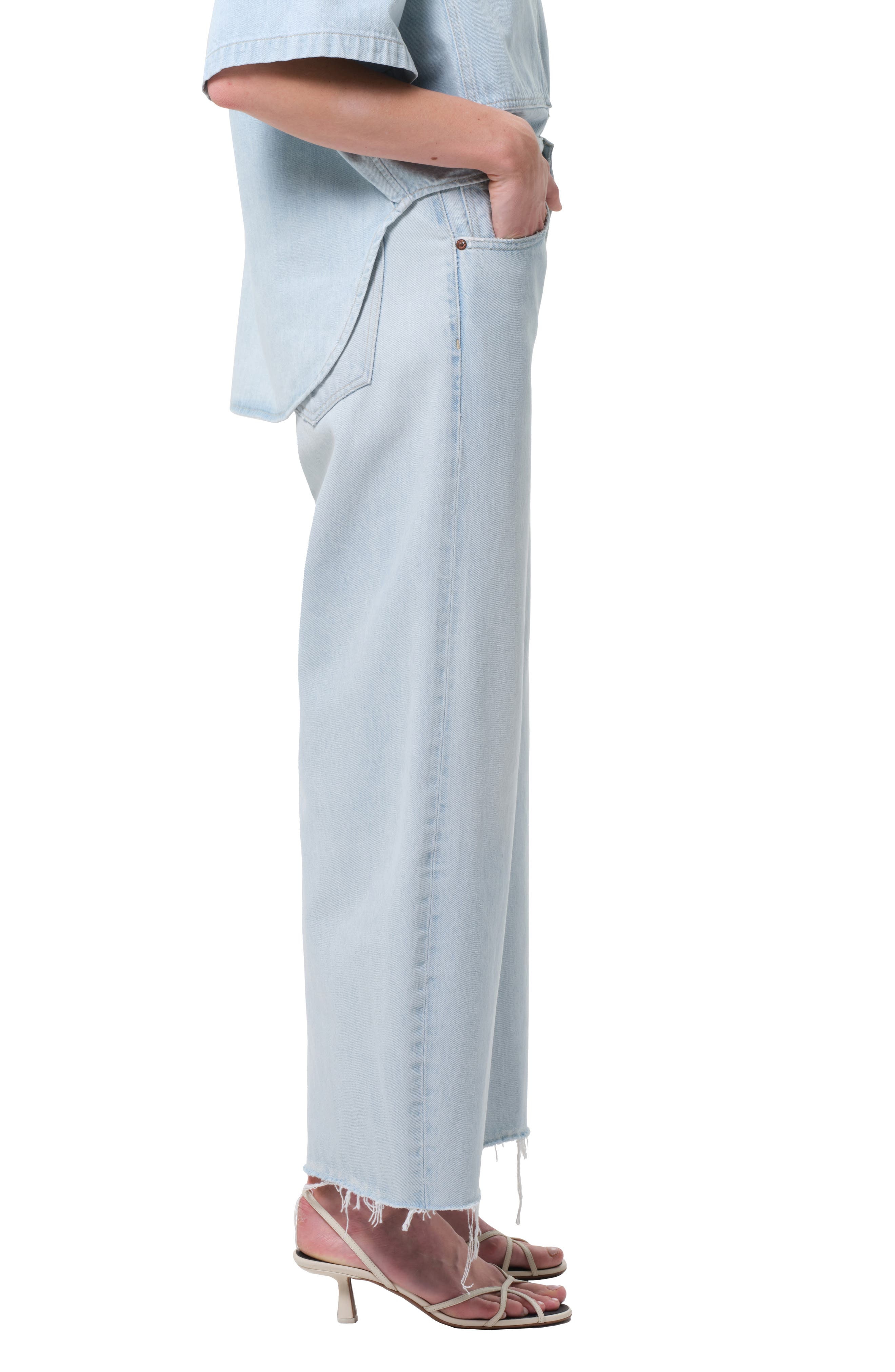 AGOLDE Low Curve Frayed Jeans in Flourish at Nordstrom - 3