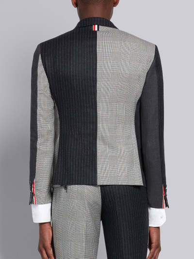 Thom Browne Funmix Wool Prince of Wales Shadow Stripe High Armhole Jacket outlook