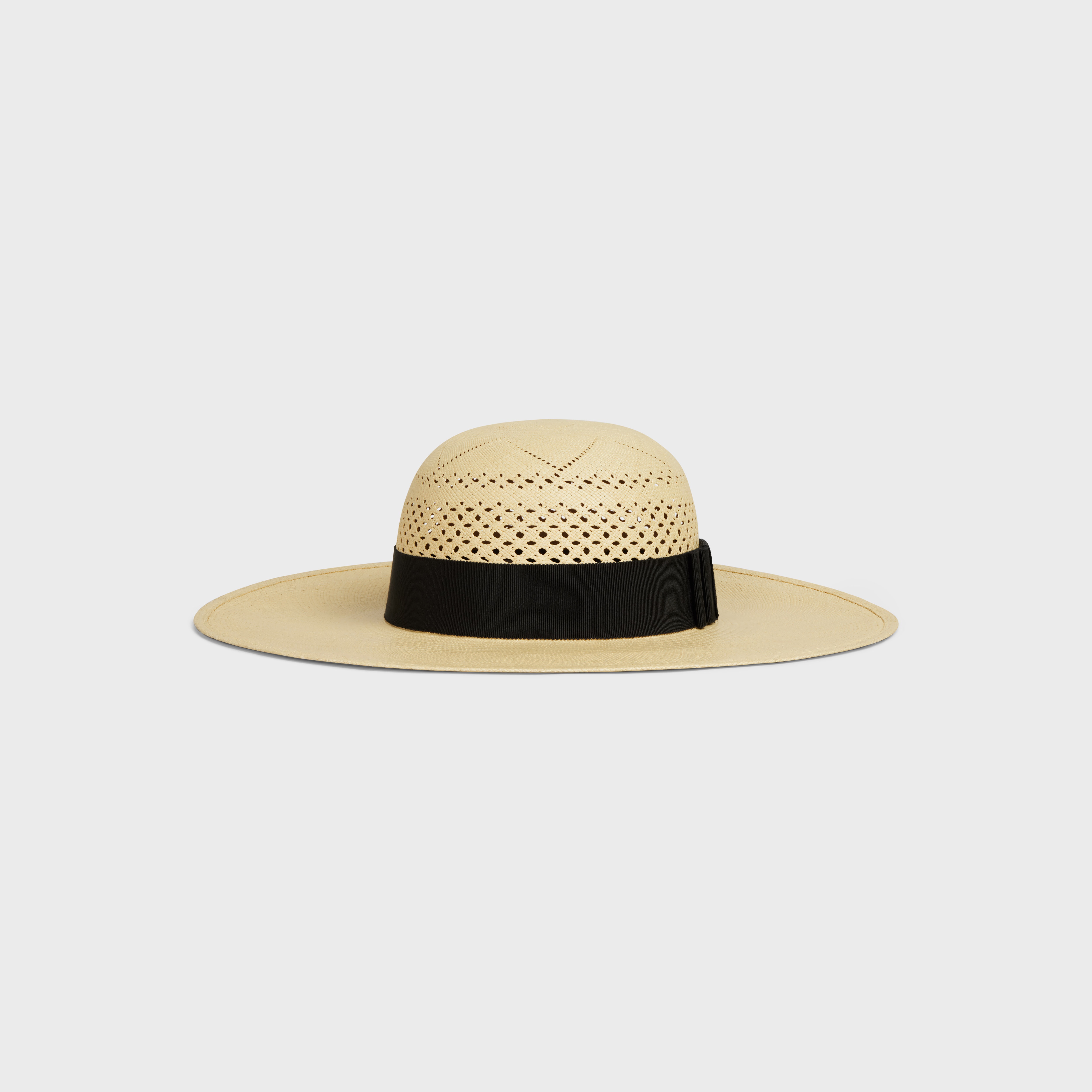 BROAD-BRIMMED STRAW HAT WITH OPENWORK - 2