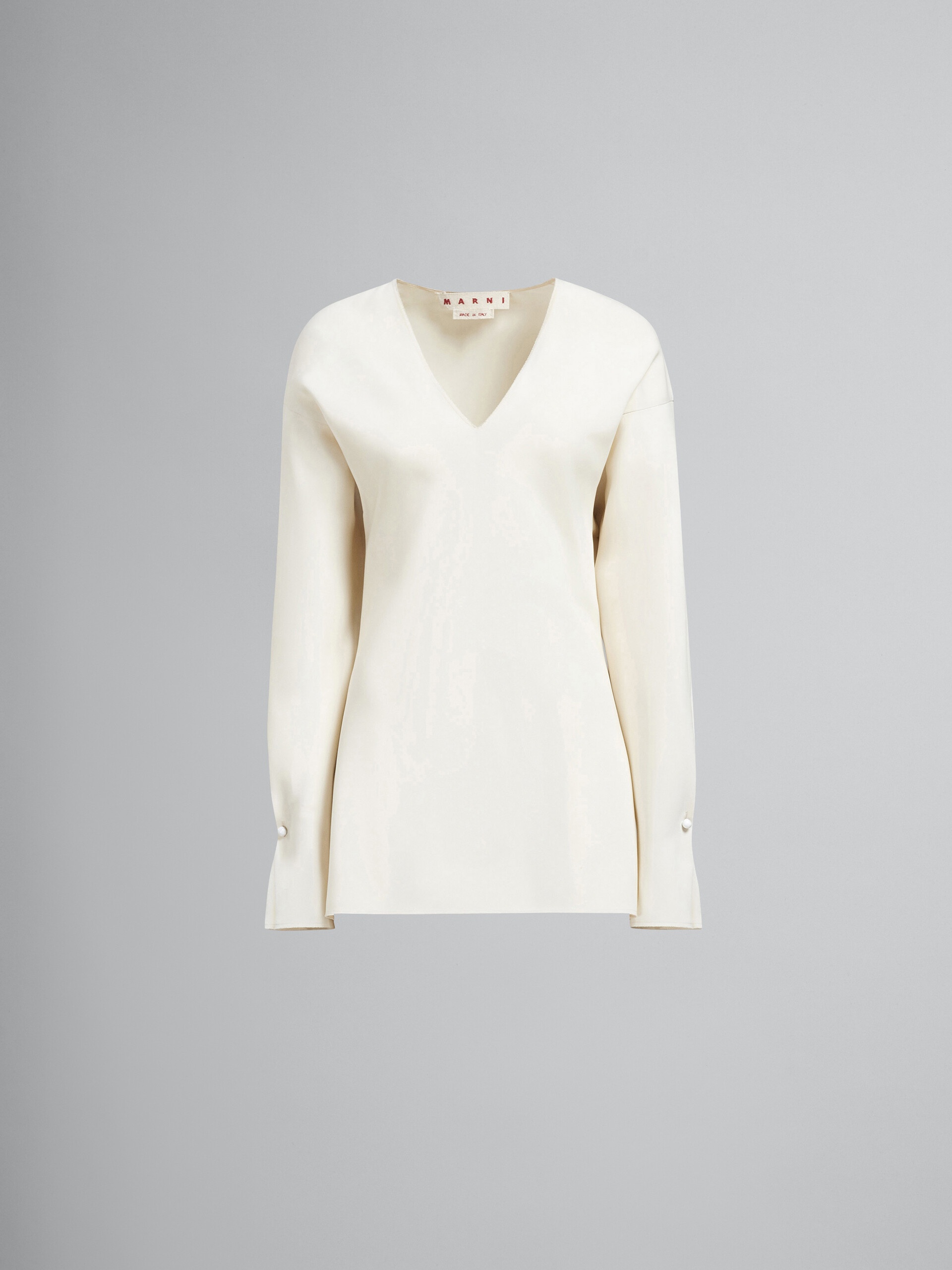 STRETCH CADY LONG SHIRT - 1