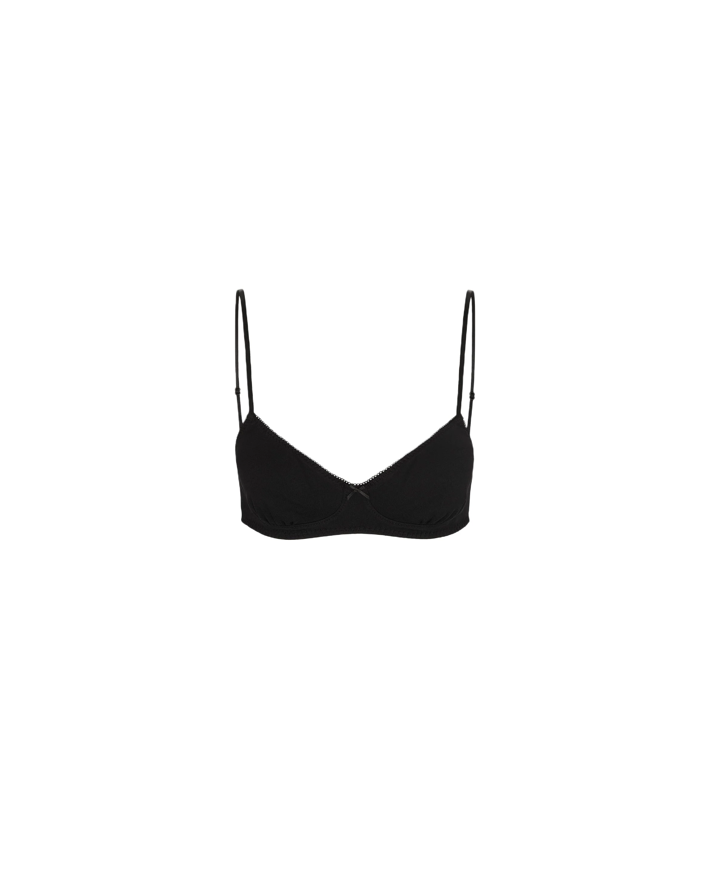 The Petite Bra: Cotton Jersey Black - 1