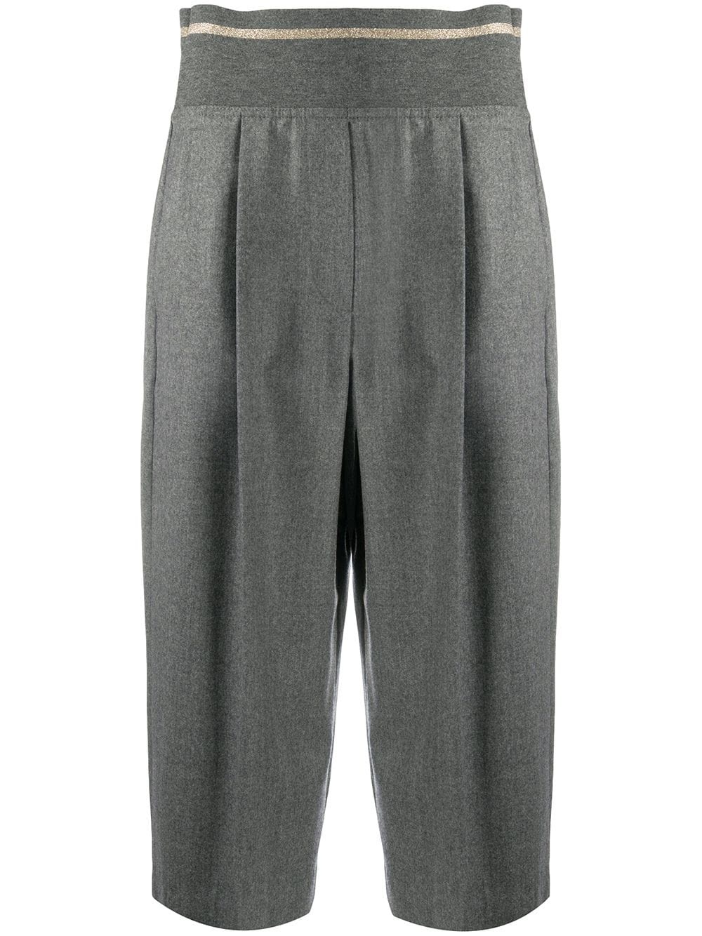 high-rise cropped trousers - 1