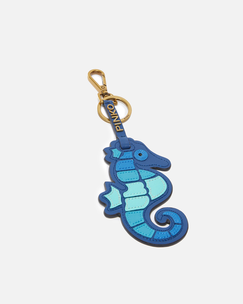 PINKO BLUE FAUX LEATHER SEAHORSE CHARM outlook