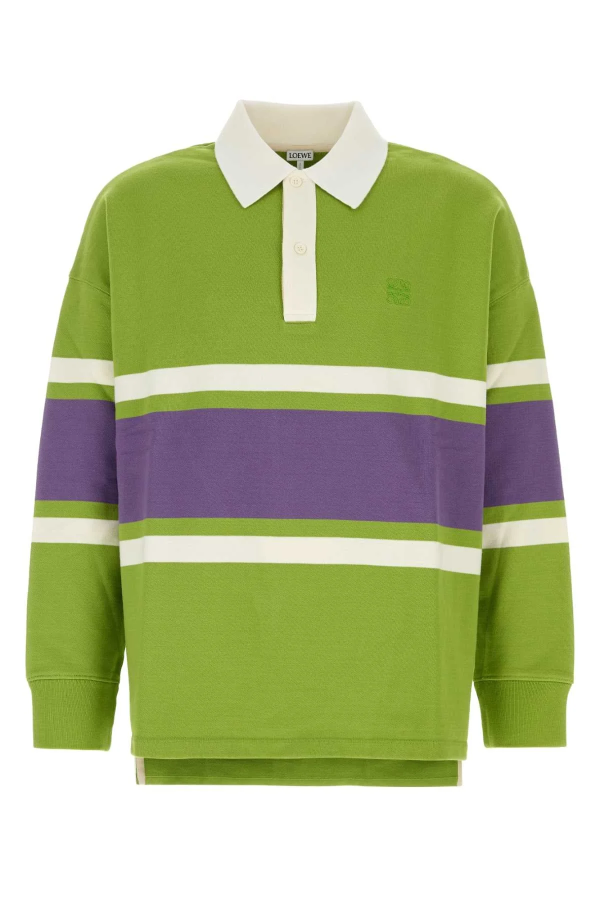 Loewe Men Multicolor Cotton Oversize Polo Shirt - 1