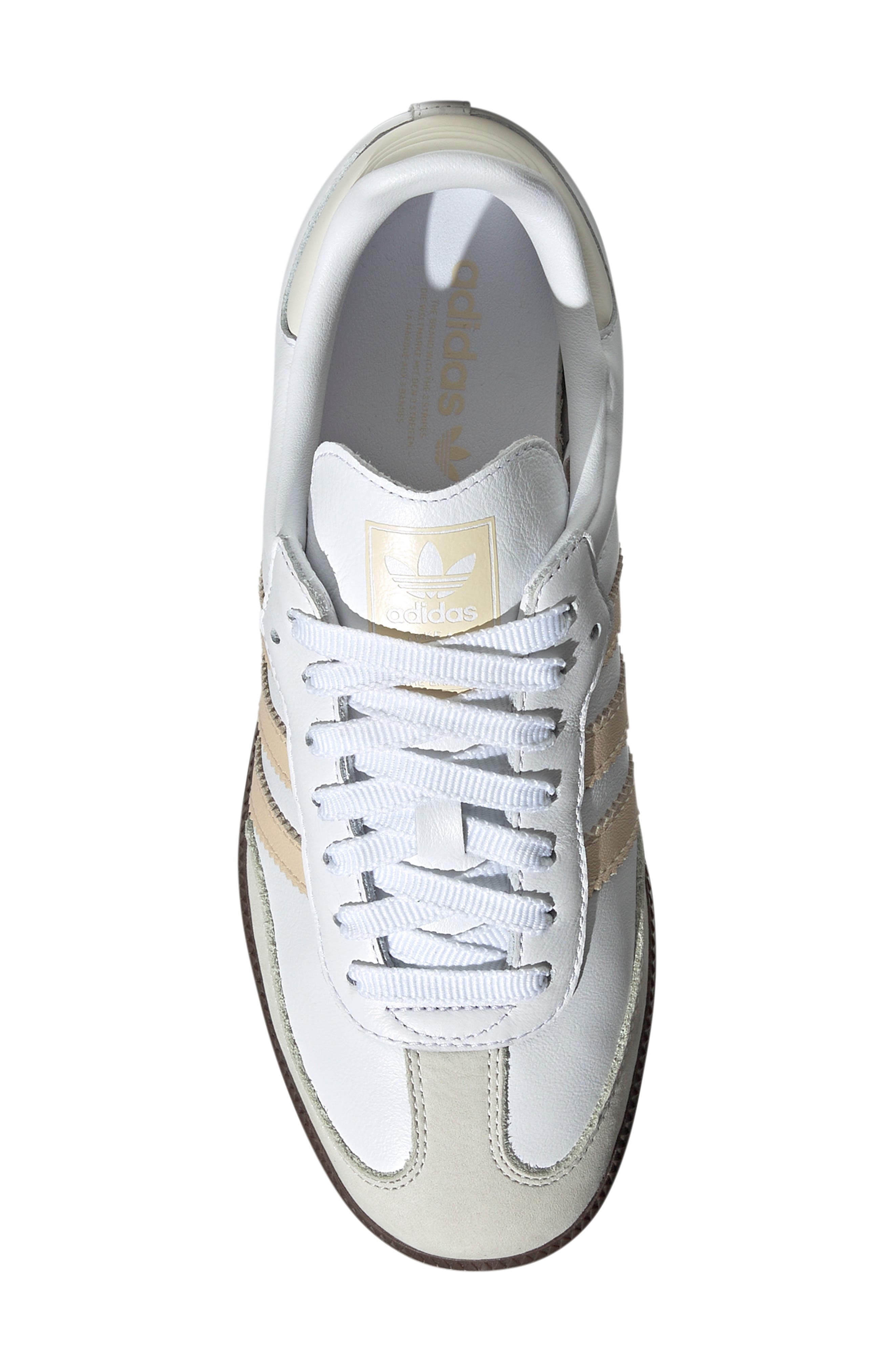 adidas Samba OG Sneaker in White/Sand Strata/Off White at Nordstrom - 4